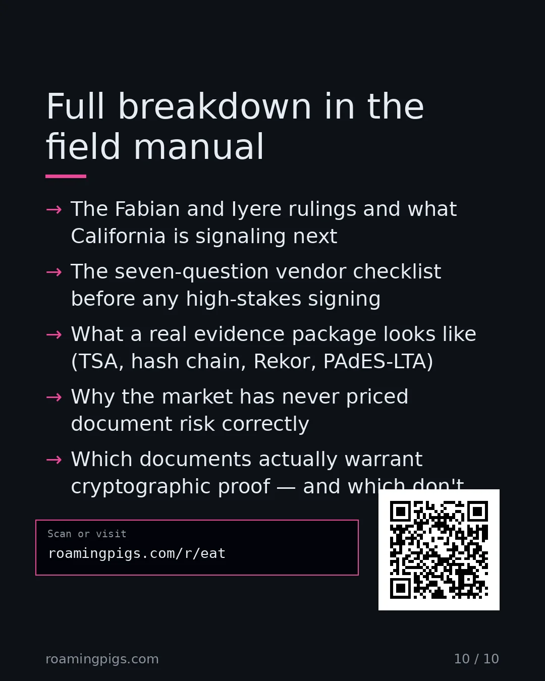 Slide 10 of 10: Call to action: The Fabian and Iyere rulings and what California is signaling next The seven-question vendor checklist before any…