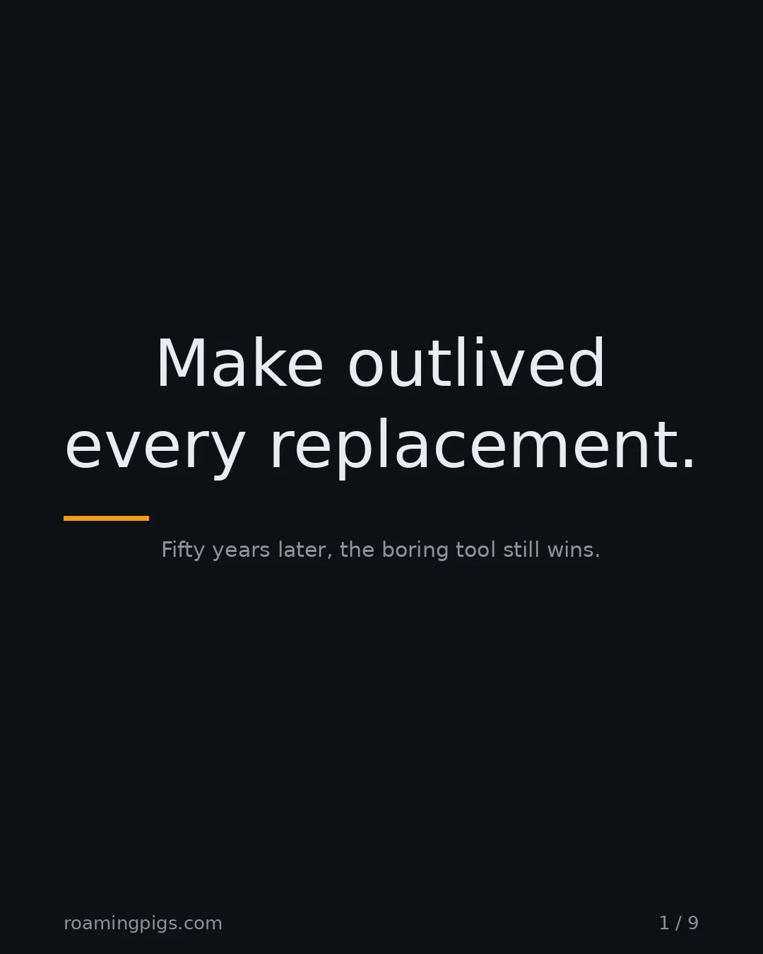 Slide 1 of 9: Make outlived every replacement.. Fifty years later, the boring tool still wins