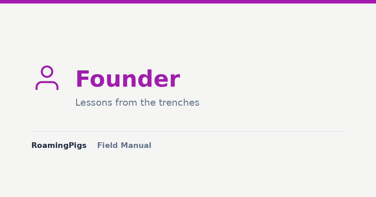 Founder & Career
