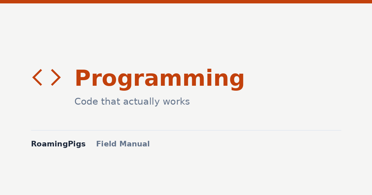 Programming
